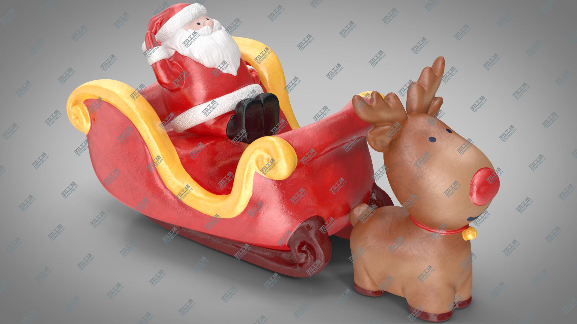 images/goods_img/202105071/Santa Claus with Sleigh Decorative Figurine 3 3D/1.jpg